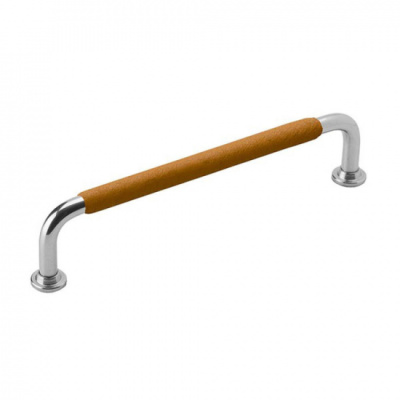 Möbelgriff 1353 - Vernickelt/Lederummantelt Natur in der Gruppe Griffe / Farbe/Material / Leder bei Beslag Online (htg-1353-natur)