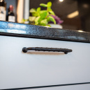 Möbelgriff 1353 - Mattschwarz/Leder Schwarz