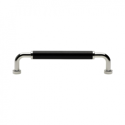 Möbelgriff Brohult M - Vernickelt/Schwarz in der Gruppe Griffe / Farbe/Material / Chrom bei Beslag Online (htg-brohult-svart-krom)