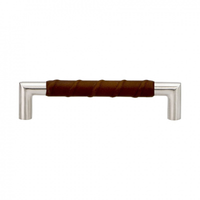 Möbelgriff Norma 12 - Edelstahl/Brunt Leder in der Gruppe Griffe / Farbe/Material / Leder bei Beslag Online (htg-norma12-rostfritt)