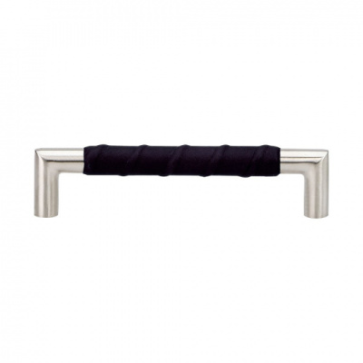 Möbelgriff Norma 12 - Edelstahl-Optik/Schwarz Leder in der Gruppe Griffe / Farbe/Material / Leder bei Beslag Online (htg-norma12-svart-lader)