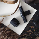 Möbelknopf Helix Stripe - Mattschwarz