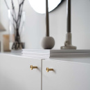 Möbelknopf Sture - Gebürstetes Unbehandeltes Messing